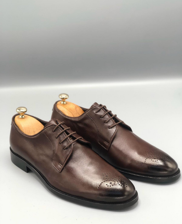 Brown lace shoes – Savio Suits
